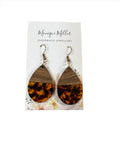 Teardrop Resin/Timber Earrings