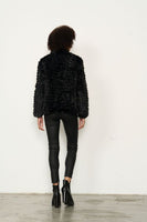 Faux Fur Jacket - Black