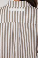 AUSTIN Taupe Stripe Shirt - Stylish Cotton Button-Down