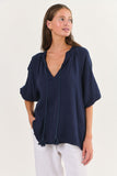 Mooring Cotton Top - Navy