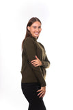 Side Ribbed Pullover - Olive