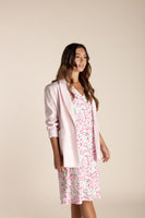 Single Breasted Linen Blazer - Ice Pink