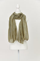 Crushed Crinkle Scarf - Green