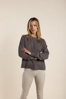 Cotton Crew Neck Sweater - Clove