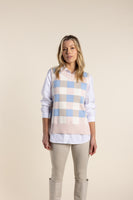 Multi Check Jacquard Vest