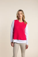 Cotton Crew Neck Vest - Paradise Pink