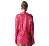 Impression Sequin Shirt - Fuchsia