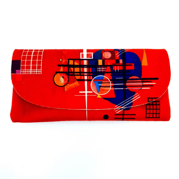 Velour Glasses Case - Dull Red