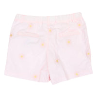 Flower Embroidered Short - Light Pink