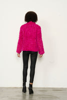 Faux Fur Jacket - Fuchsia