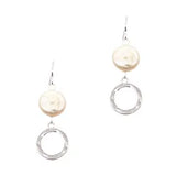 Pearl & Circle Earrings