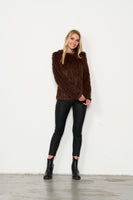 Rabbit Fur Jacket - Chocolate