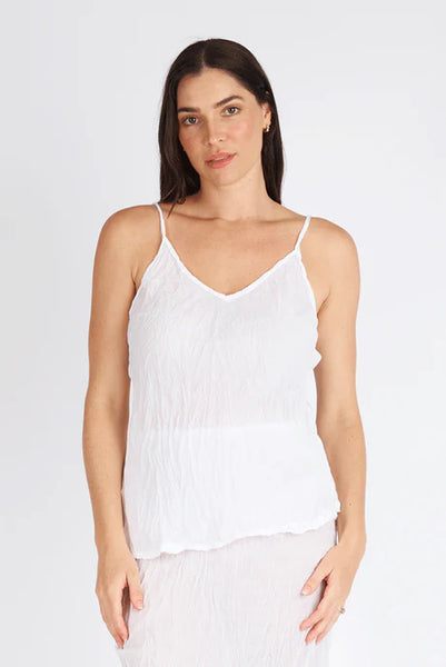 Ibiza Cotton Cami - White