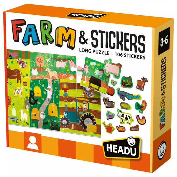 Headu - The Farm Stickers + Puzzle