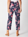 Stretch Sateen Pant - Navy Floral