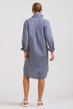 The Classic Cotton Shirtdress - French Navy Stripe