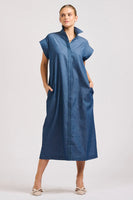 The Fifi Shirt Dress - Chambray