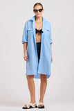 The Venus Linen Shirtdress - Provincial Blue