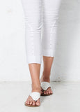 Eyelet Detail 7/8 Pant - White