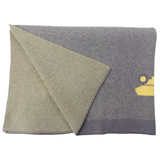 Tip Truck Knit Blanket - Charcoal