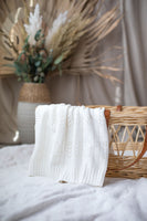 Fern Knitted Cotton Blanket - Assorted Colours