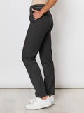 Textured Ponte Pant - Charcoal