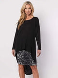 Animal Print Ruched Skirt - Comfortable Jersey Knit Skirt