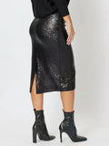 Darcy Sequin Skirt - Black