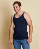 Mens Singlet - Natural or Navy