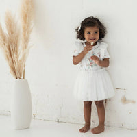 Aster & Oak Primrose Tutu Dress - White Girls Dress