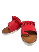 Rilassare Truffle Leather Slide - Red