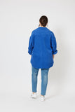 Zoe Cord Shacket - Cobalt