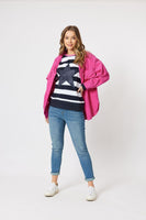 Zoe Cord Shacket - Pink