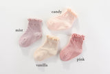 Frilly Crew Socks - Pink